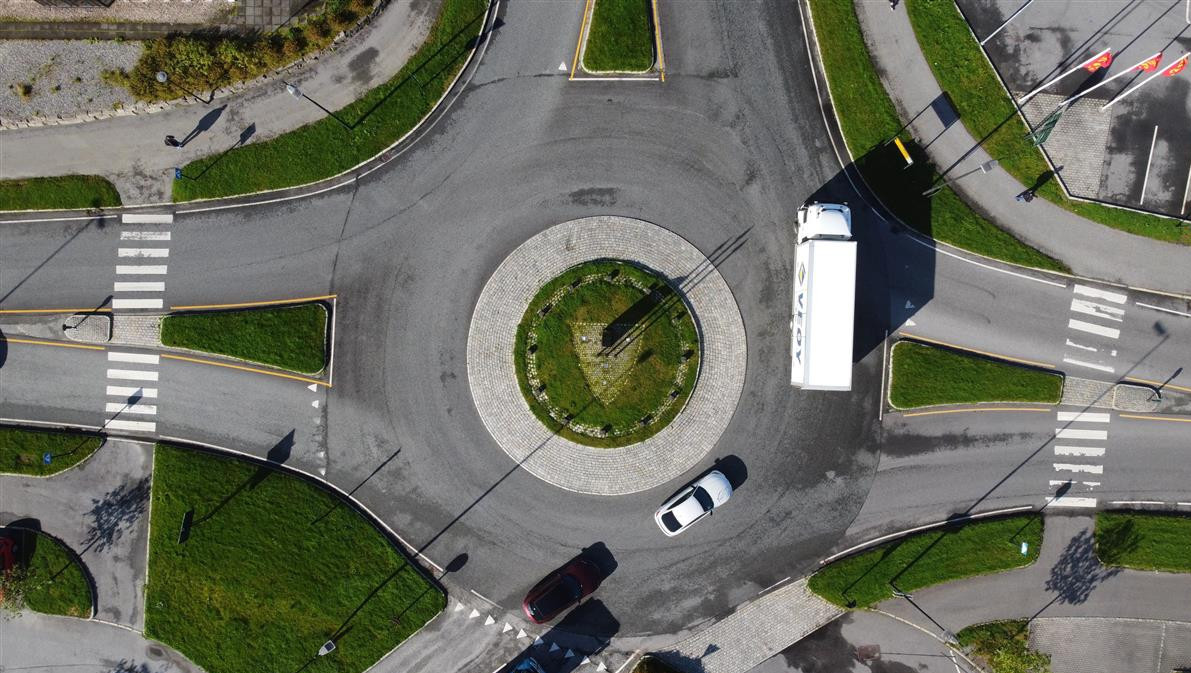 dronebilete rundkøyringa